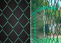 9 ölçüm yeşil zincir bağlantı çit elmas delik şekli