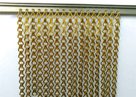 Altın Alüminyum Dekoratif Hasır 3m Genişlik Metal Zincir Sinek Perdesi