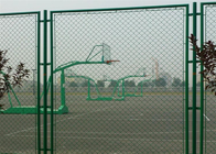 Stadyum için 50mm Yeşil Zincir Bağlantı Çit Elmas Delik Pvc Kaplı