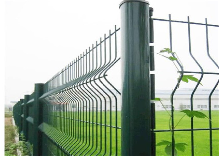 Havaalanı / İnşaat / Demiryolu için Yeşil Çelik 3D Hasır Çit Panelleri
