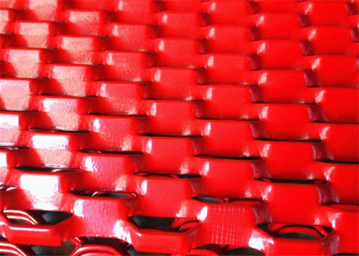 Kırmızı Tavan Pırlanta 25mm Genişletilmiş Metal Hasır Izgara Izgaraları