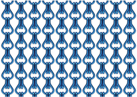Alüminyum Alaşımlı Zincir Bağlantı Dekorasyon Hasır Ekran Perdesi Mavi Renk