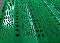 Yeşil Galvanizli Toz Kaplı Rüzgar Çit Panelleri Perforasyon Panelleri Özel Delik Şekli