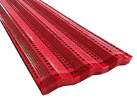 Kırmızı Perforated Windbreak Çit Panelleri Dışarı Polyester Fiber Doldurma Elektrostatik Toz Bitirme