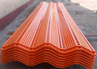 10m Uzunluk Rüzgar Kırıcı Çit Panelleri Sarı Rüzgar Geçirmez Toz Kontrol Çelik Levha