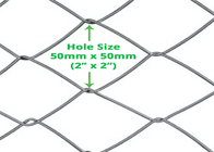 2 İnç Metal Zincir Bağlantı Çiti 50mm Elmas Delik Siklon Tel Rulo