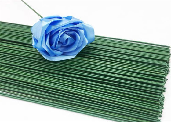 18 Ayar Yeşil Düz Kesim Çiçekçi 50 adet Kağıt Kaplı Tel 60cm Uzunluk